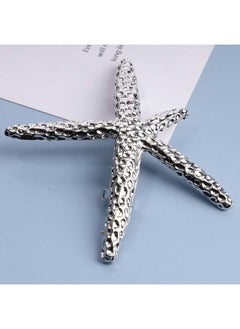 Yheakne Starfish Hair Clip Barrette Gold Hair Barrette Metal Hair Holder Headpieces Decorative Headwear Cute Hair Clip Hair Accessories For Women And Girls Gifts (Silver)  - Image 2