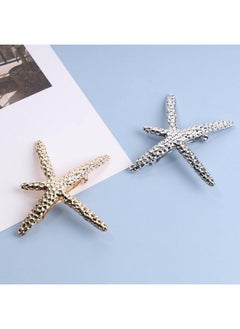 Yheakne Starfish Hair Clip Barrette Gold Hair Barrette Metal Hair Holder Headpieces Decorative Headwear Cute Hair Clip Hair Accessories For Women And Girls Gifts (Silver)  - Image 5