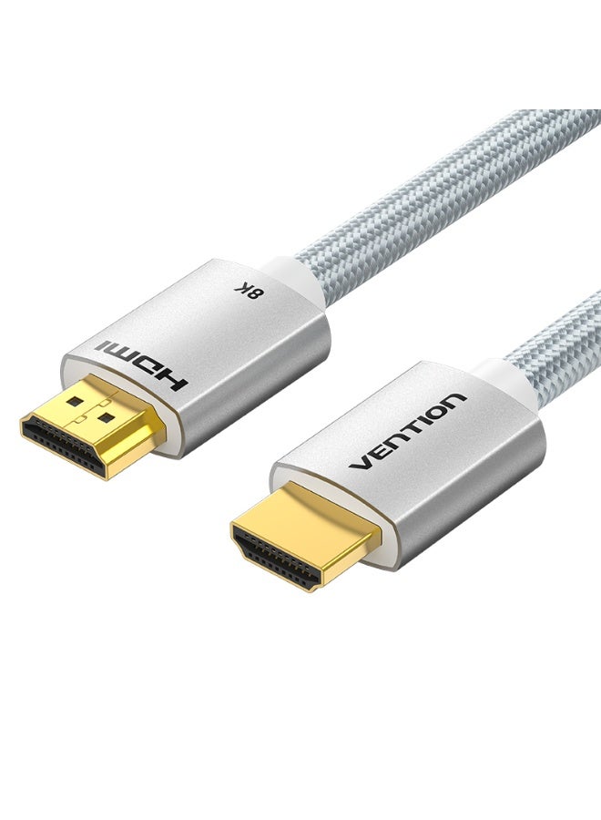 VENTION HDMI Male to Male Cable 8K Silver Aluminum Alloy Type Model - Image 1