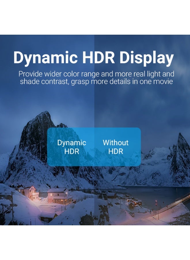 VENTION HDMI Male to Male Cable 8K Silver Aluminum Alloy Type Model - Image 4