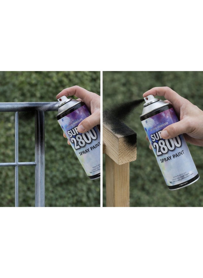 سوبر بخاخ دهان اسود متعدد الاستخدامات – طلاء رش بلمعة قوية ومقاومة للخدش للاستخدامات المتنوعة – 3 عبوات × 450 مل - Image 5