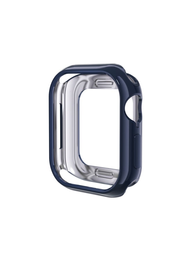 Generic - For Apple Watch10 Apple Watch Case Iwatch10 TPU Case Half Bag Hollow Case-Color:Midnight Blue-Dimensions:S10 # 46mm (opp Packaging) - Image 1