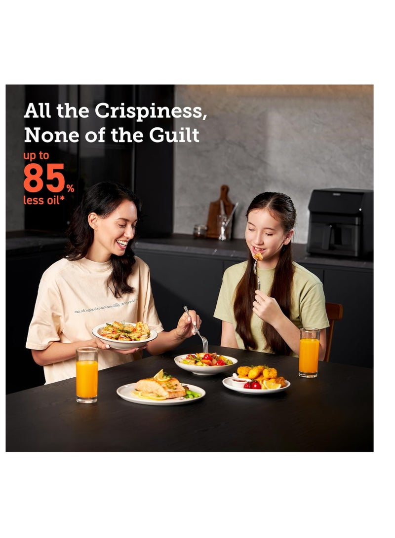 دوتس قلاية دوتس الهوائية قوة 1800 واط، تحكم رقمي باللمس سعة 6.5 لتر،  7وظائف محددة مسبقًا، حمل حراري سريع للهواء - مثالية للوجبات الكبيرة، طهي بدون دخان - Image 4