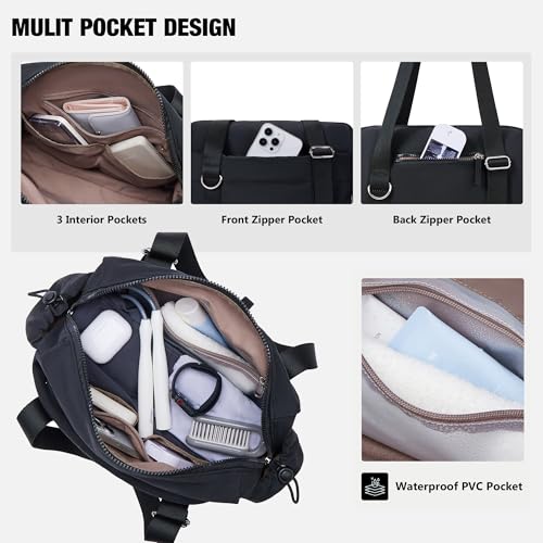 ROULENS Small Gym Bag for Women 2 Set Mini Gym Duffle Bag with Wet Compartment and Coin Wallet, Gym Tote Bag for Workout/Sport/Travel - Image 3