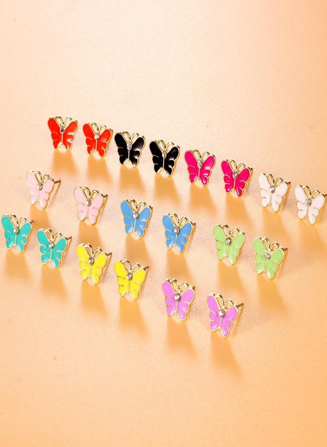 Tamhoo 10 Pairs Hypoallergenic Sutd Earrings for Women and Teen Girls with Stainless Steel Post - Assorted Sytle and Vivid Color Earrings Set, Stainless Steel, No Gemstone - Image 2