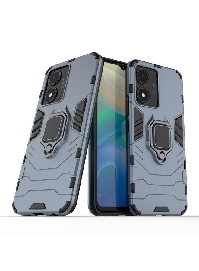 erorex Case For vivo Y02s PC + TPU Shockproof Protective Phone Case with Magnetic Ring Holder - Image 1