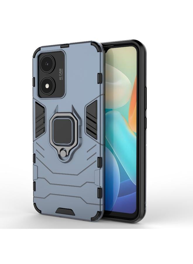 erorex Case For vivo Y02s PC + TPU Shockproof Protective Phone Case with Magnetic Ring Holder - Image 3