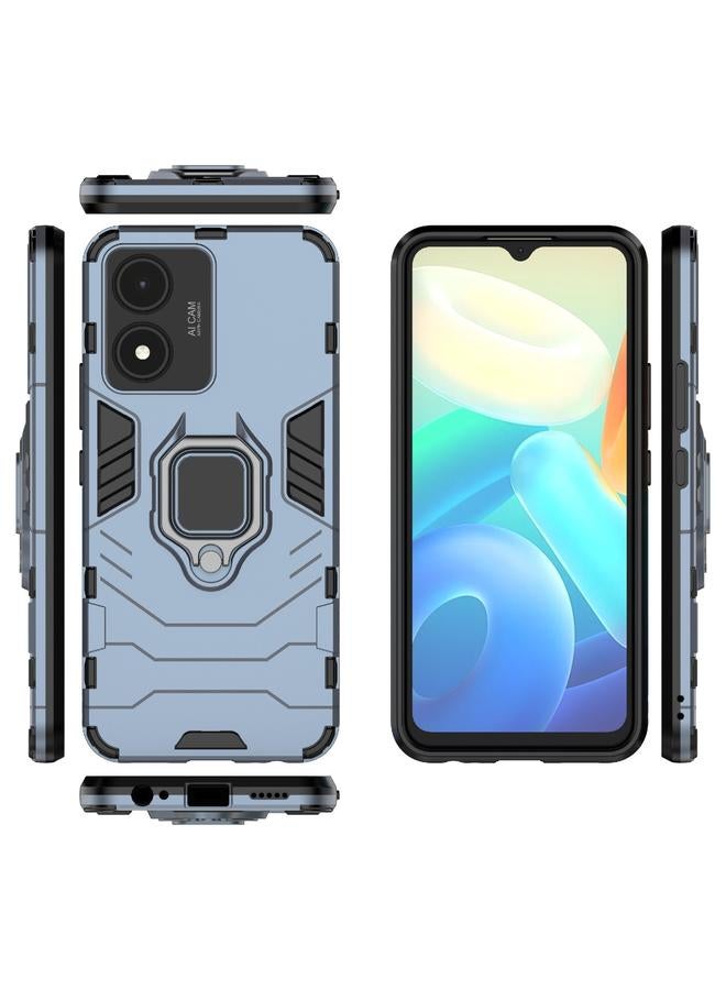 erorex Case For vivo Y02s PC + TPU Shockproof Protective Phone Case with Magnetic Ring Holder - Image 2