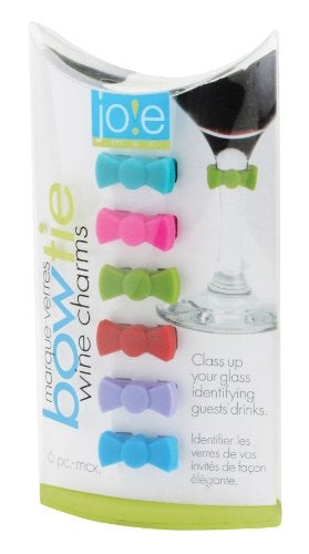 Joie Bow Tie Drink and Wine Charm Set, Set of 6, Multicolor - Image 5