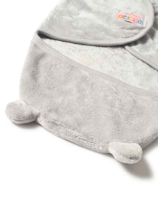 Mi Arcus Ultra Soft Knitted Hooded Wearable Swaddle Wrapper Blanket for Newborns (Boys & Girls), 0-6 Months - Grey, 75x72 cm - Image 5