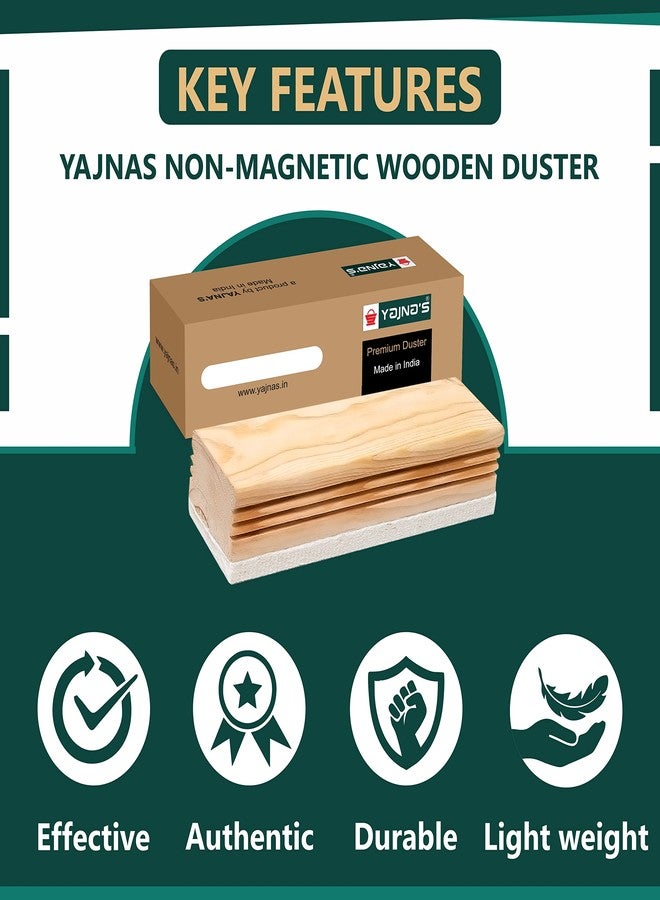 YAJNAS Premium Non Magnetic Wooden White & Black Board Duster | Black Board Wooden Duster Whiteboard Eraser for Erasing White Board Marker and Chalk Board Writing Erasing Wooden Duster - (Pack of 5) - Image 2