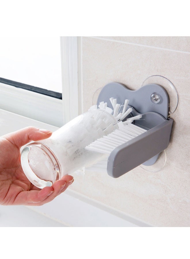 HOMESTAR Cup Scrubber Glass Cleaner Bottles Brush Sink Kitchen Accessories 2 in 1 Drink Mug Wine Suction Cup Cleaning Brush Gadgets - Image 5