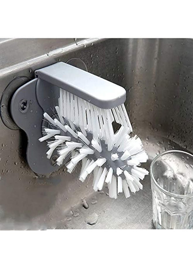 HOMESTAR Cup Scrubber Glass Cleaner Bottles Brush Sink Kitchen Accessories 2 in 1 Drink Mug Wine Suction Cup Cleaning Brush Gadgets - Image 1