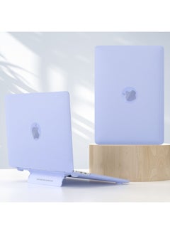 Generic Macbook Protective Case Air13 Frosted Computer Case For Apple Notebook Protective Case Pro14 Stand Case-Color:Frosted Bracket Shell Lavender Gray-Applicable Model:16.2 Pro 2023（A2991 M3 / A2780 M2 ）/ 2021 A2485 M1  - Image 1