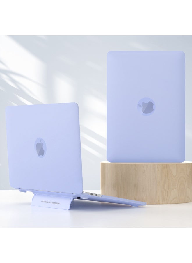 Generic - Macbook Protective Case Air13 Frosted Computer Case For Apple Notebook Protective Case Pro14 Stand Case-Color:Frosted Bracket Shell Lavender Gray-Applicable Model:16.2 Pro 2023（A2991 M3 / A2780 M2 ）/ 2021 A2485 M1 - Image 1