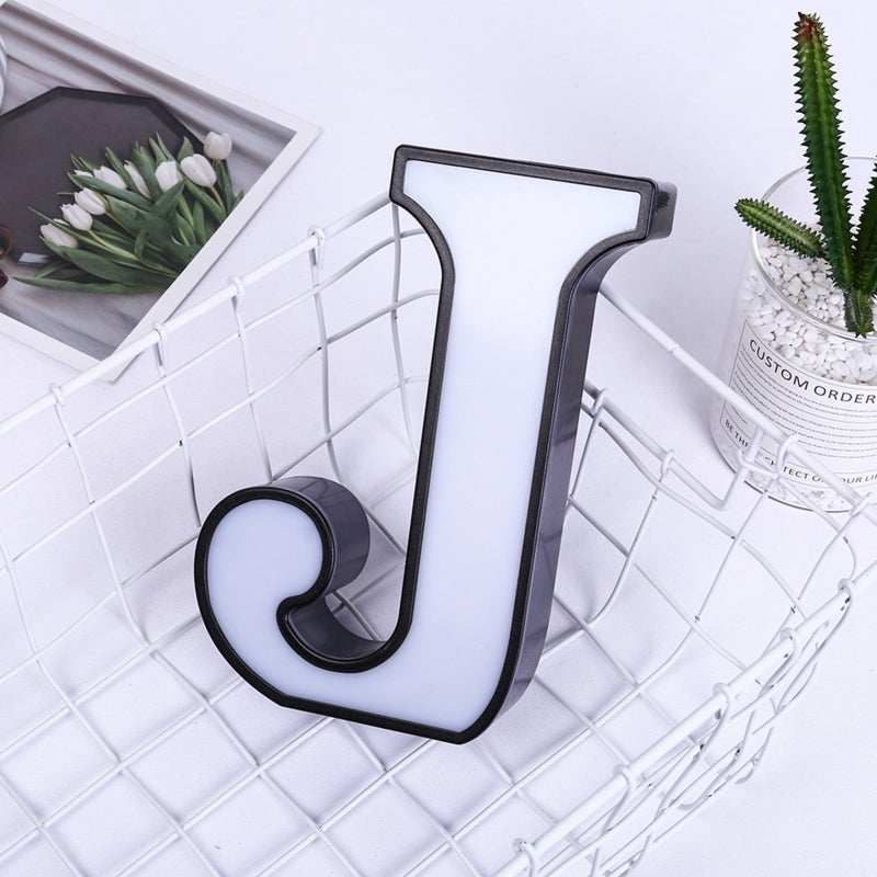LED Alphabet Lights 26 White Light Eco-Friendly ABS Material - DIY Letter Lights Portable Design With Double-Sided Tape for Home Decor Parties Outdoor Events - Image 1