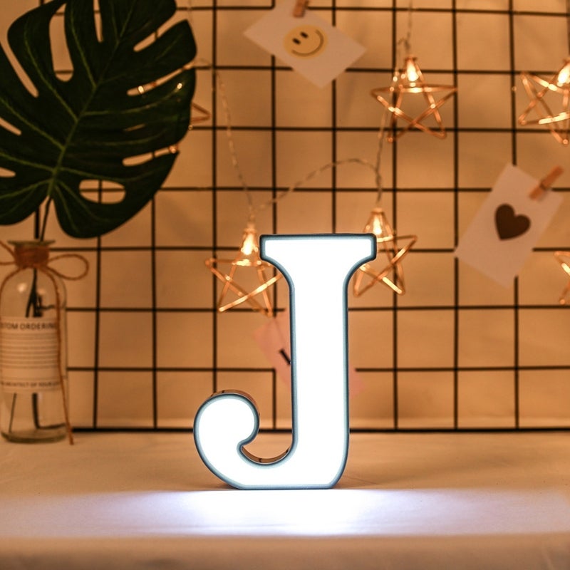 LED Alphabet Lights 26 White Light Eco-Friendly ABS Material - DIY Letter Lights Portable Design With Double-Sided Tape for Home Decor Parties Outdoor Events - Image 4