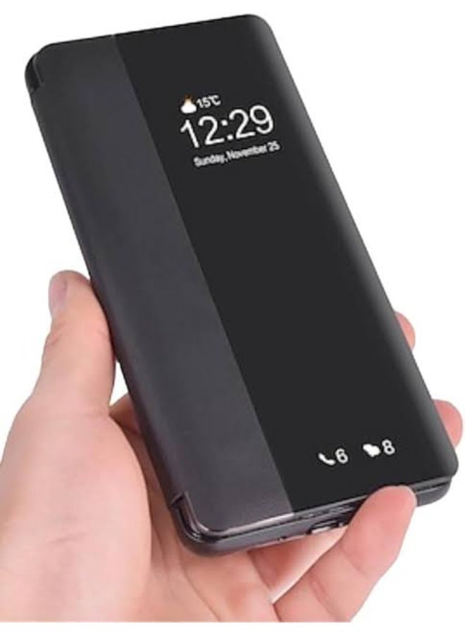 Smart Flip Cover Full Protection Case – Elegant & Stylish Design for Oppo Reno 14 – Black - Image 5