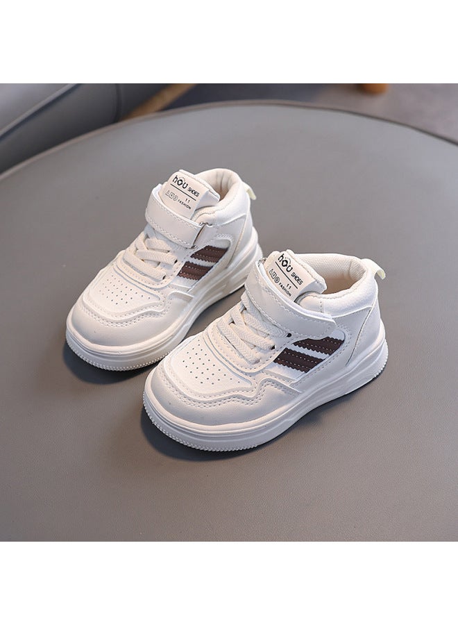Children's White Shoes  Spring & Fall Light-soled Anti-skid Shoes Boys' Casual Versatile Sports Shoes 1-6 Years Old Baby Shoes