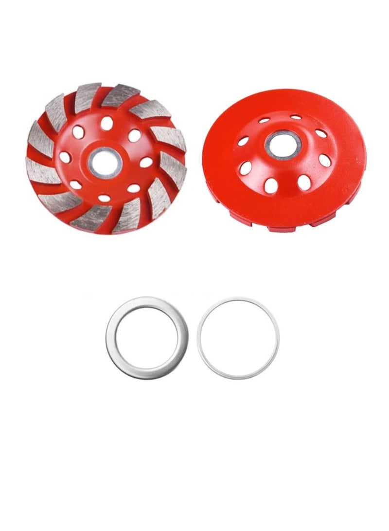 Diamond Cup-Shaped Grinding Wheels, 12-Segment Turbine Row Grinding Wheels for Angle Grinder Marble Granite Concrete Abrasive Tool Floor leveling tools. (4.5 Inch (115mm))  - Image 3