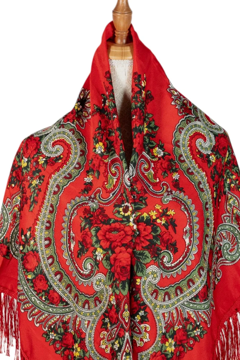 D'Daniela Liliya Women's Eastern European Cotton Tassel Shawl