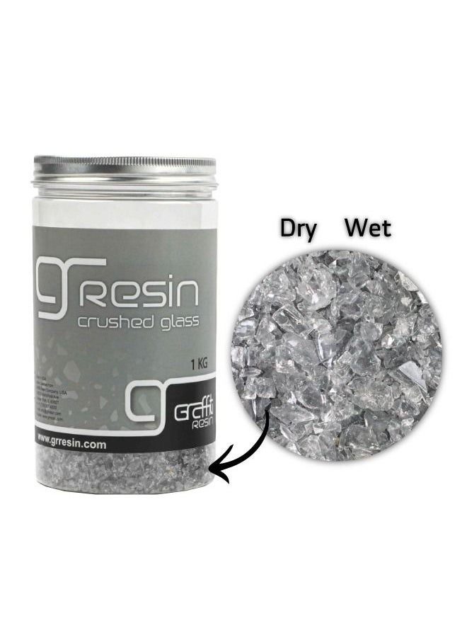 Graffiti Resin - Terrazzo Grade Soft Black Glass Decorative Aggregate for Countertops 1 KG - Image 1