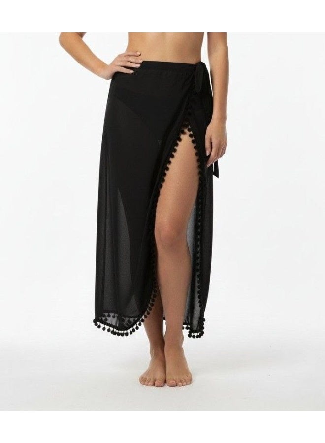 كاش مايوة من الشيفون One Size لجميع المقاسات من XS الى 2XL متعدد الالوان والاشكال (اسود كور) - Image 1