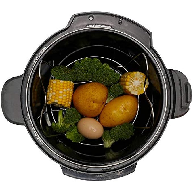 Createy Steamer Rack Trivet With Handles Compatible With Instant Pot Accessories 57L 57L Pressure Cooker Trivet Wire Steam Rack Great For Lifting Out Whatever Delicious Meats  Veggies You Cook - Image 5