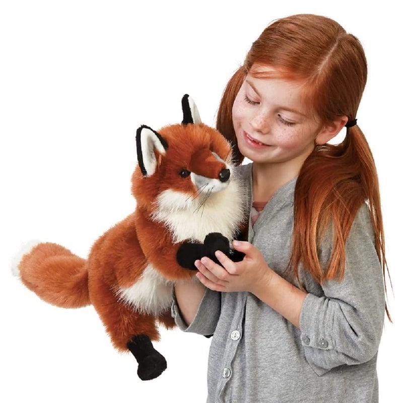 Folkmanis Red Fox Hand Puppet, Rust, White, Black, 1 EA - Image 2