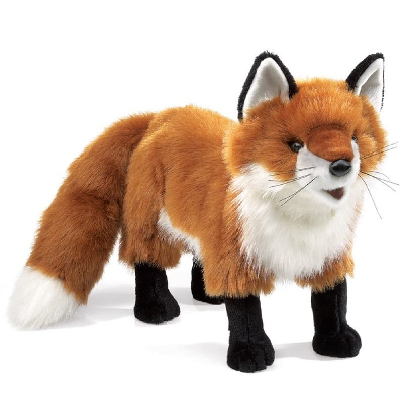 Folkmanis Red Fox Hand Puppet, Rust, White, Black, 1 EA - Image 1
