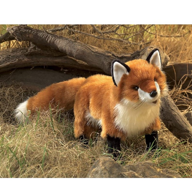 Folkmanis Red Fox Hand Puppet, Rust, White, Black, 1 EA - Image 3