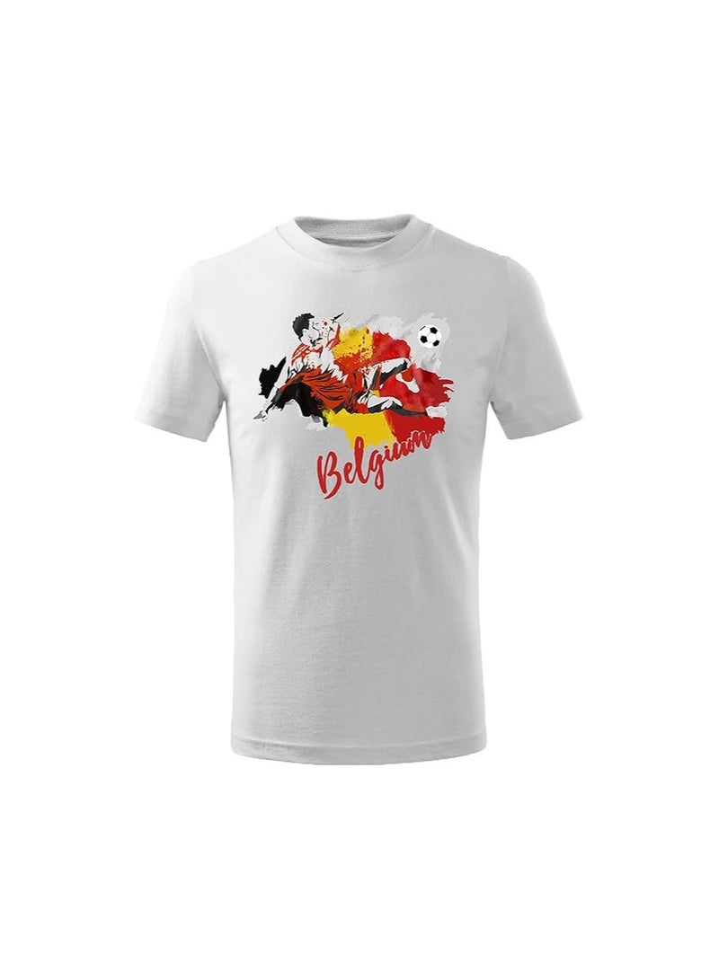 Belgium Football Team World Fans printed T shirts Supporting The Team Football Team Jersey T shirts For Men | Women | Kids to win the cup - Image 1