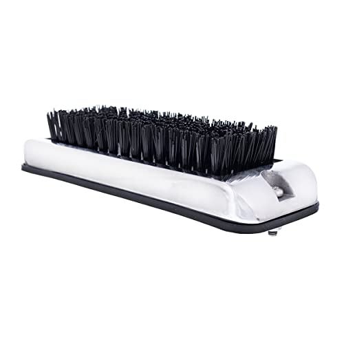 United Pacific 90050 Stainless Shoe/Boot Scraper w/Nylon Brush, 430 Stainless Steel Housing – Black Brush – ONE Unit - Image 2