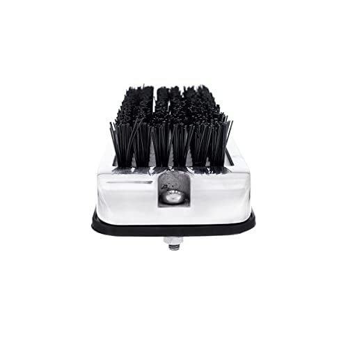 United Pacific 90050 Stainless Shoe/Boot Scraper w/Nylon Brush, 430 Stainless Steel Housing – Black Brush – ONE Unit - Image 3