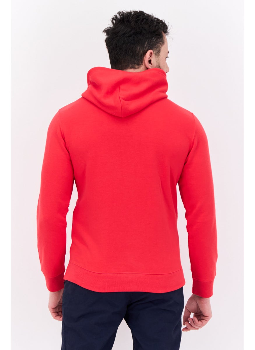 Champion Men Sportswear Fit Long Sleeve Outdoor Sweatshirt, Red  - Image 3