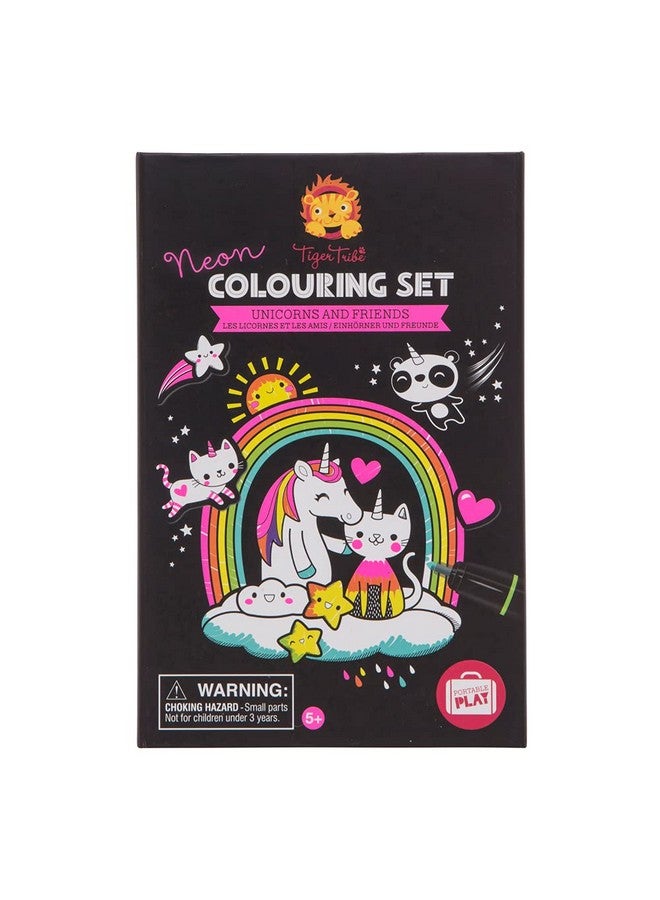 Tiger Tribe Neon Coloring Set Unicorns & Friendspink 1 Count (Pack Of 1) - Image 2