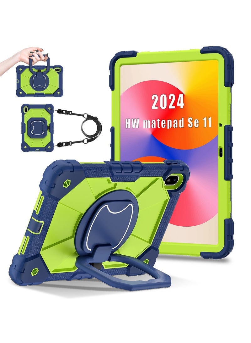 General Case for Huawei MatePad SE 11 Inch (2024),Anti-drop Smart Tablet Cover,Kids-Friendly Protective Cover with 360° Rotatable Carrying Handle Stand & Strap & Pen Holder  - Image 2