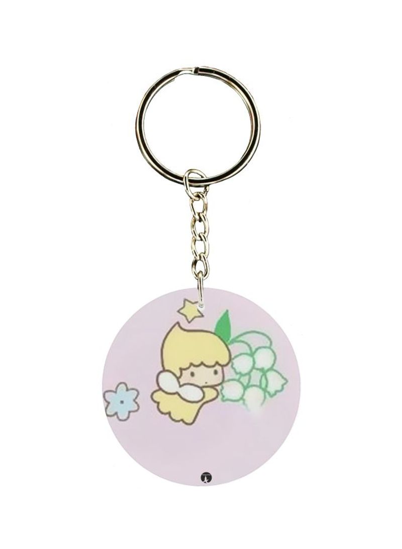 Cartoon Printed Double Sided Keychain