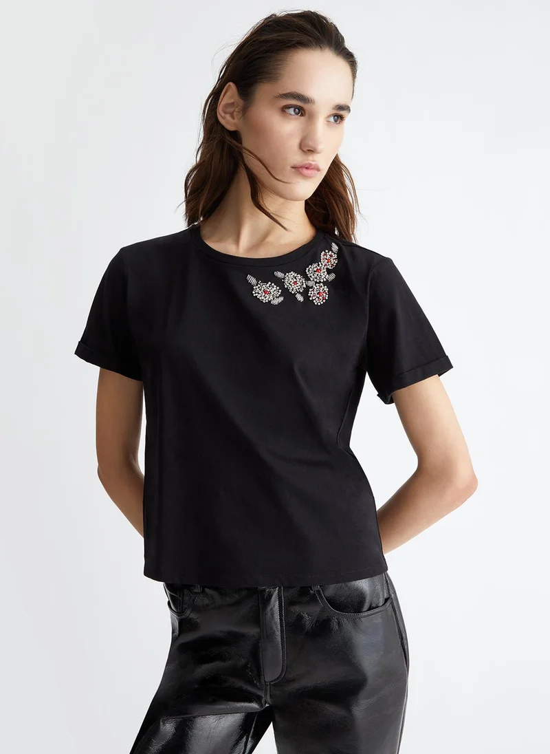 Liu Jo T-shirt with rhinestones