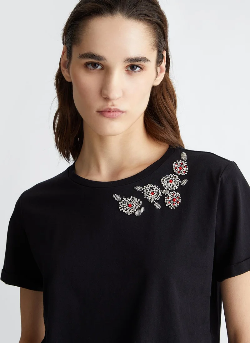 Liu Jo T-shirt with rhinestones