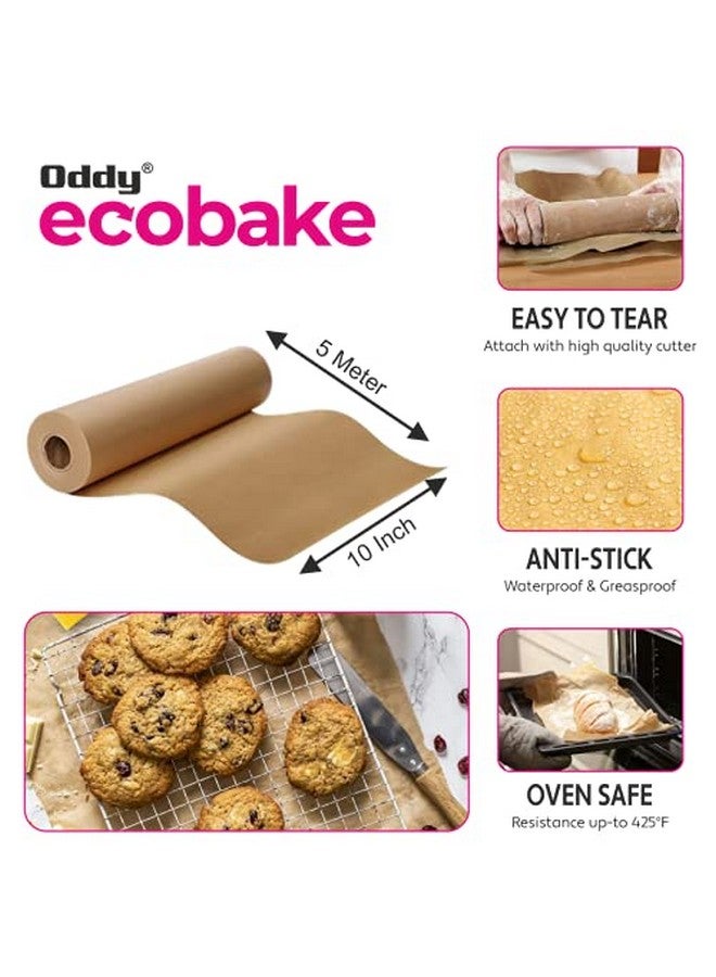 Oddy Uniwraps Ecobake Brown Cooking & Baking Paper 10'' X 5 Mtrs (Unbleached & Chlorine Free) - Image 3