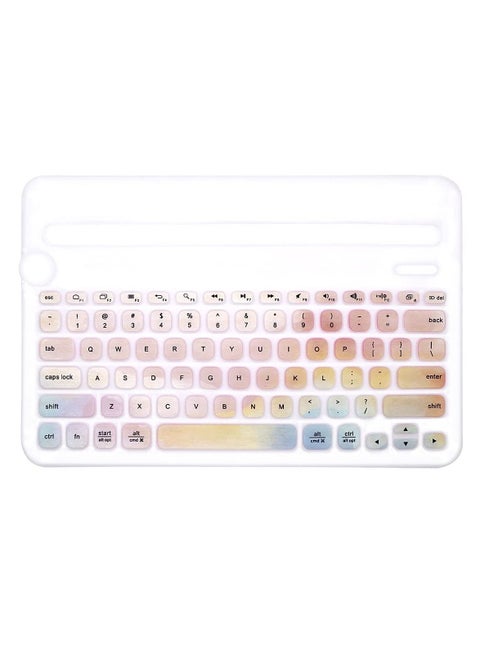 Keyboard Cover Design for Logitech K380 Multi-Device Bluetooth Keyboard, Waterproof Anti-Dust Silicone Keyboard Protective Cover Skin, Pink-Ink