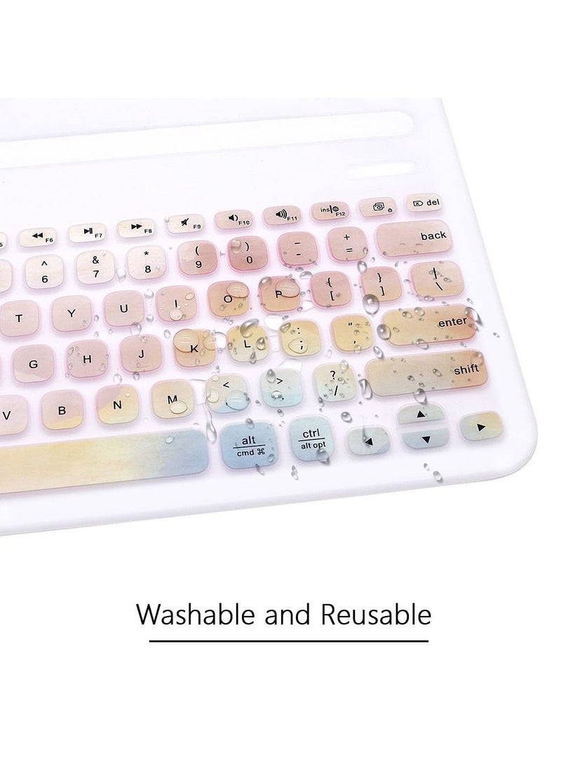 KASTWAVE - Keyboard Cover Design for Logitech K380 Multi-Device Bluetooth Keyboard, Waterproof Anti-Dust Silicone Keyboard Protective Cover Skin, Pink-Ink - Image 1