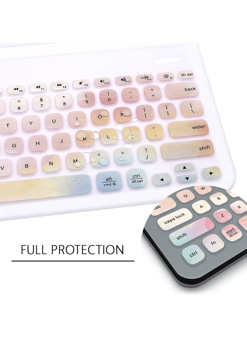 KASTWAVE - Keyboard Cover Design for Logitech K380 Multi-Device Bluetooth Keyboard, Waterproof Anti-Dust Silicone Keyboard Protective Cover Skin, Pink-Ink - Image 1