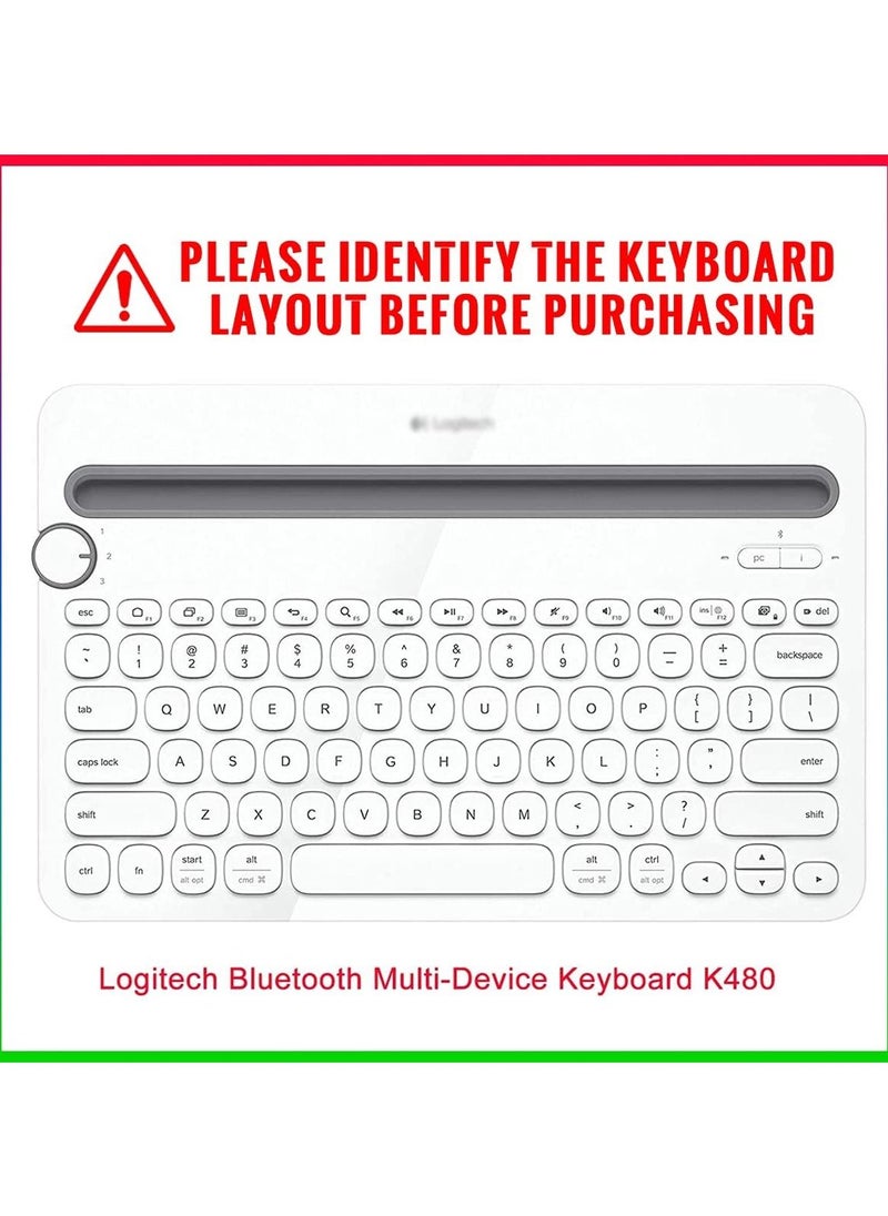 KASTWAVE - Keyboard Cover Design for Logitech K380 Multi-Device Bluetooth Keyboard, Waterproof Anti-Dust Silicone Keyboard Protective Cover Skin, Pink-Ink - Image 1