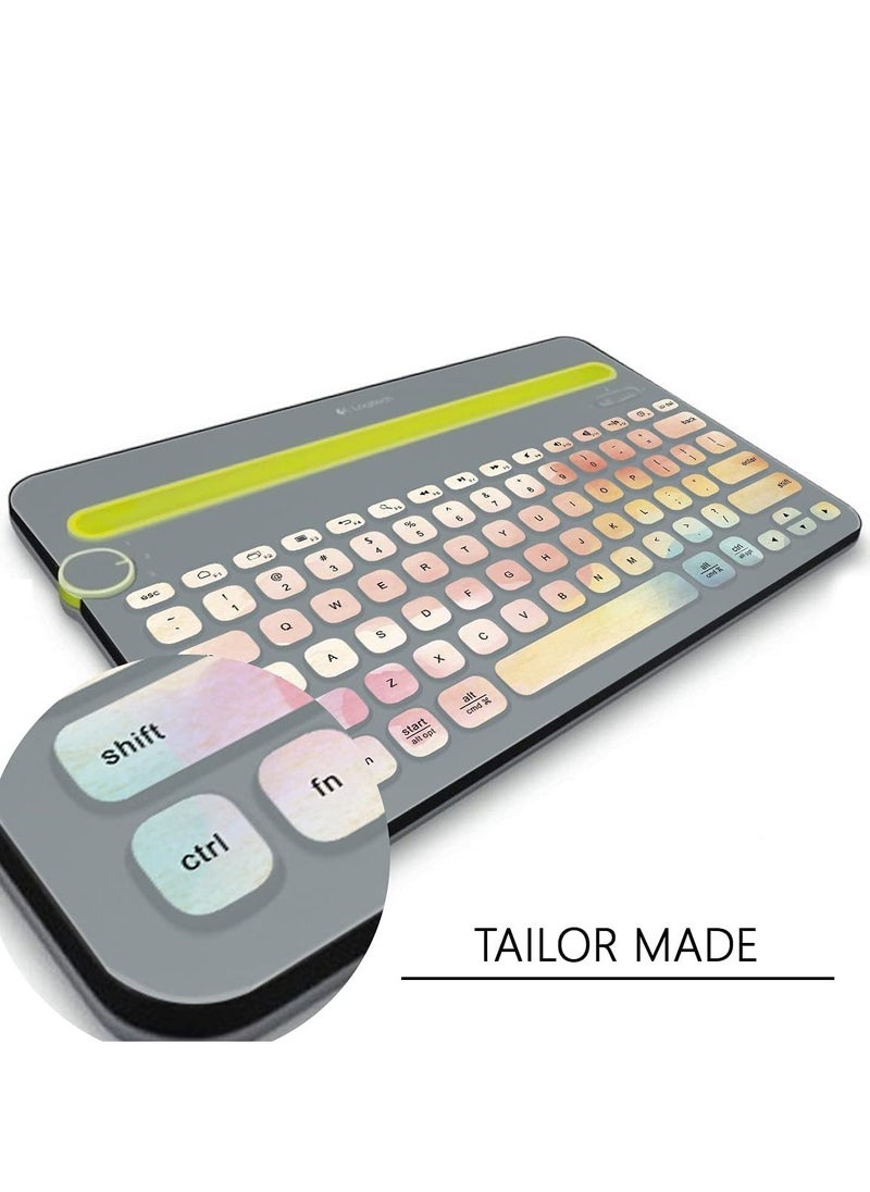 KASTWAVE - Keyboard Cover Design for Logitech K380 Multi-Device Bluetooth Keyboard, Waterproof Anti-Dust Silicone Keyboard Protective Cover Skin, Pink-Ink - Image 1