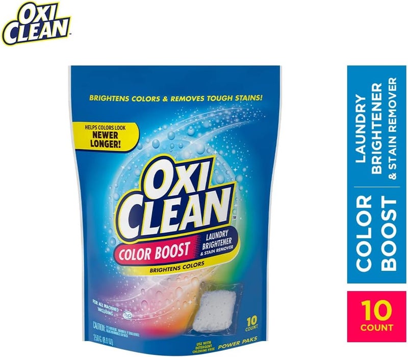 OxiClean Max Force Power Paks Laundry Brightener & Stain Remover, 10 Count - Image 2