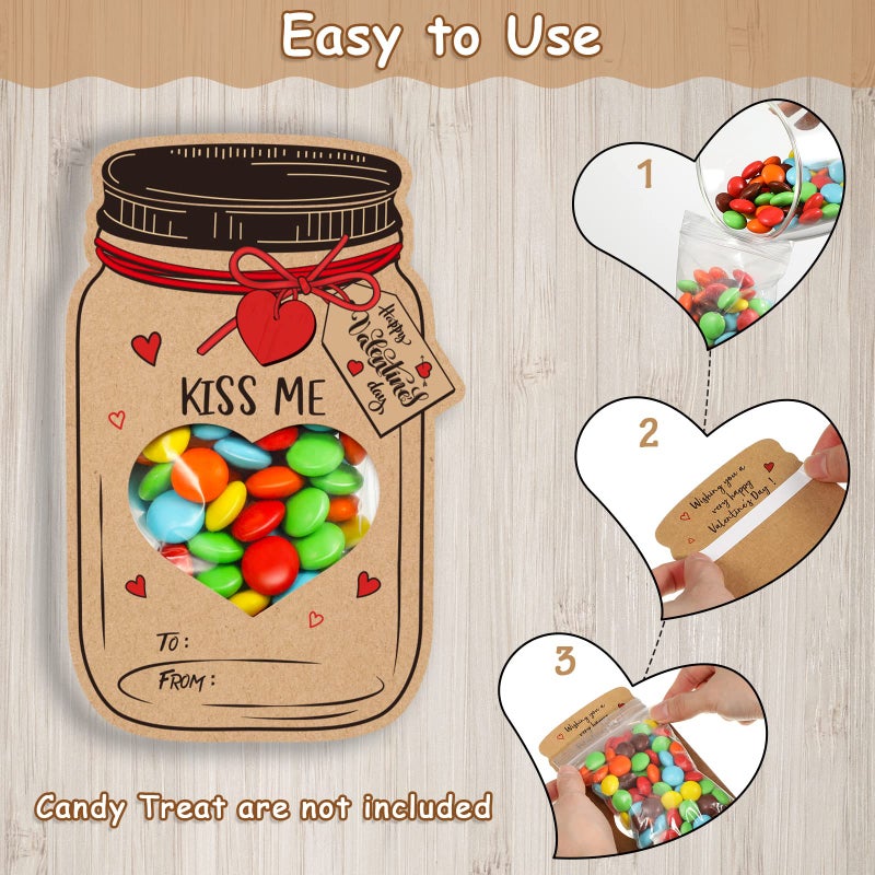 FunnyPars 40 Pack Valentines Day Cards For Kids  Jars Happy Valentines Cards For Kids  Unique Valentines Gifts For Boys And Girls  Funny Valentines Exchange Cards Gifts School Classroom Prize Party Favors - Image 4
