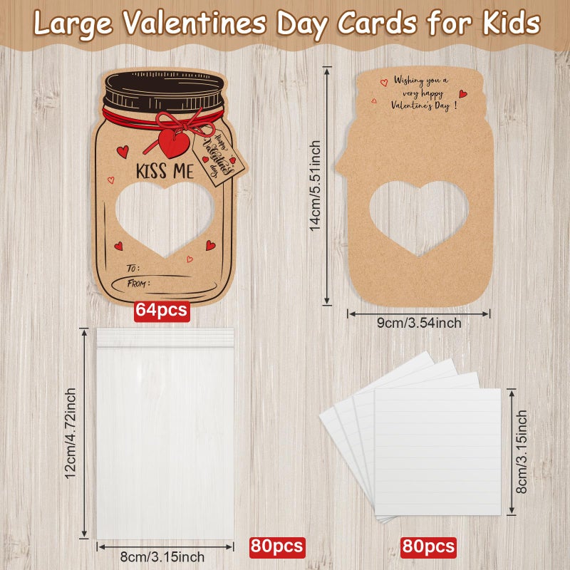 FunnyPars 40 Pack Valentines Day Cards For Kids  Jars Happy Valentines Cards For Kids  Unique Valentines Gifts For Boys And Girls  Funny Valentines Exchange Cards Gifts School Classroom Prize Party Favors - Image 2
