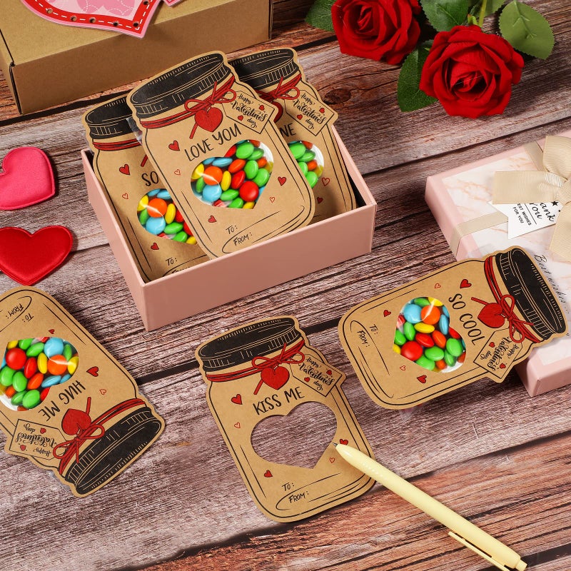 FunnyPars 40 Pack Valentines Day Cards For Kids  Jars Happy Valentines Cards For Kids  Unique Valentines Gifts For Boys And Girls  Funny Valentines Exchange Cards Gifts School Classroom Prize Party Favors - Image 5
